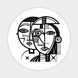 Cubist Woman Magnet